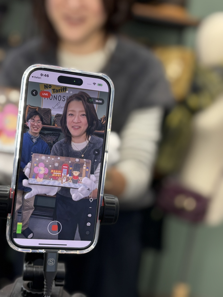 ライブコマース配信画面